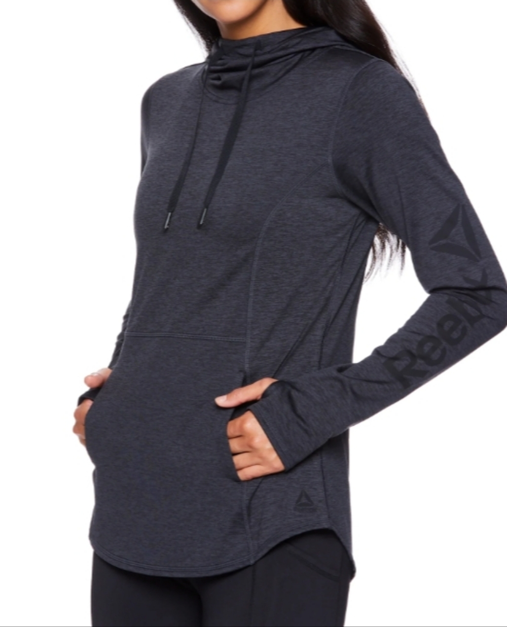 Reebok Women’s Elite Performance Cowl Neck Hoodie Size Medium Blue